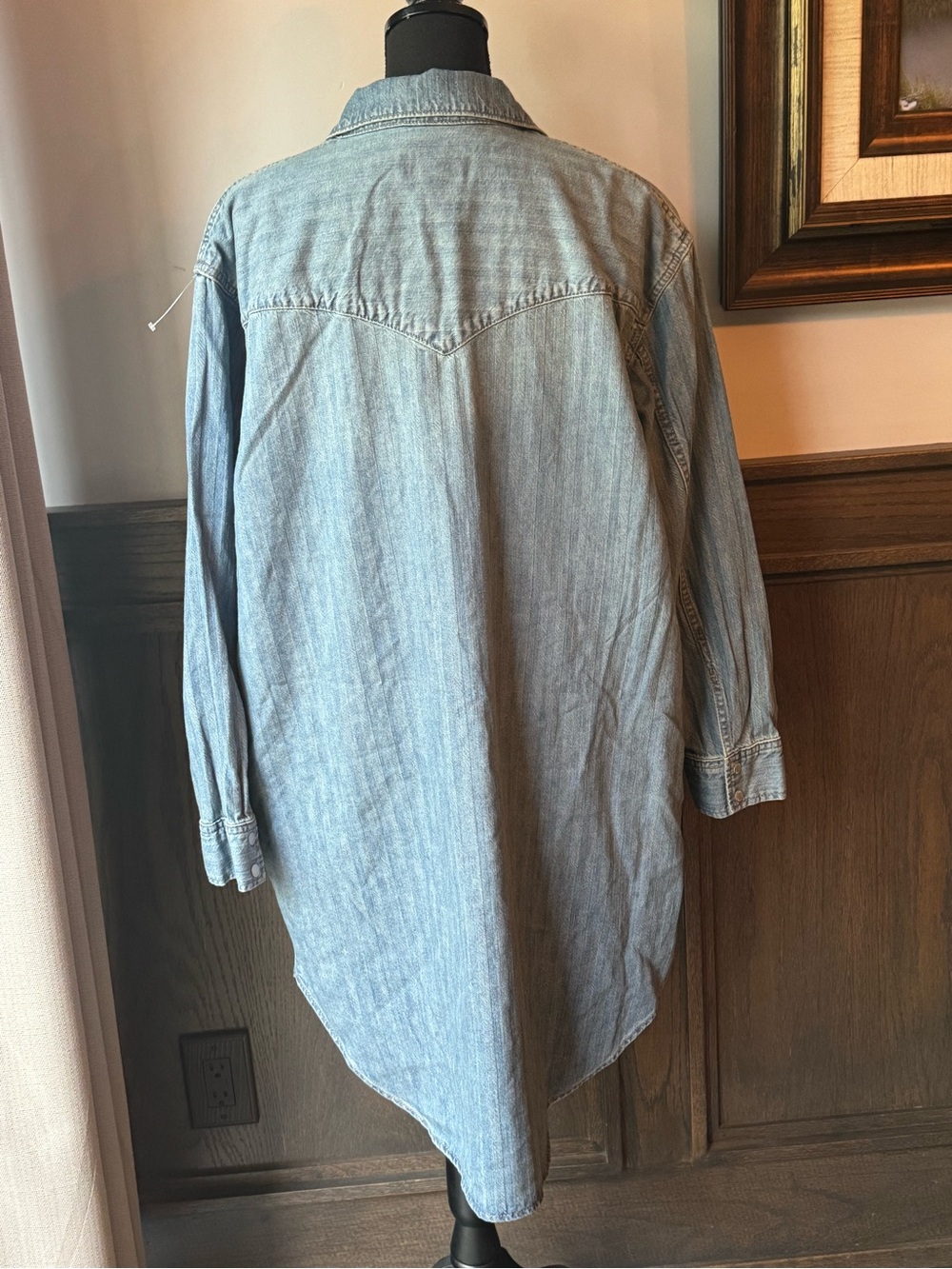 Universal Thread blue Denim Shirt Dress jacket large NWT - Picture 5 of 9